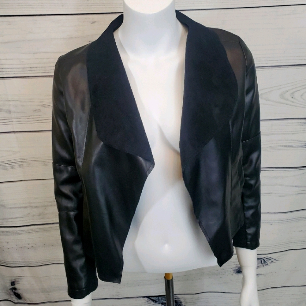 CoffeeShop Faux Leather/Suede Jacket Sz.M